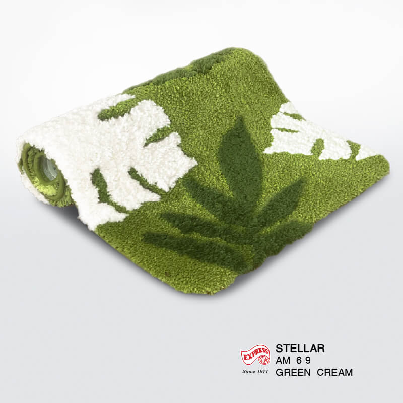 พรมเช็ดเท้าหน้าประตู EXPRESS CARPET รุ่น AM6-9 ขนาด45X70 ซม. หนา 18-23 มม. สีเขียว 