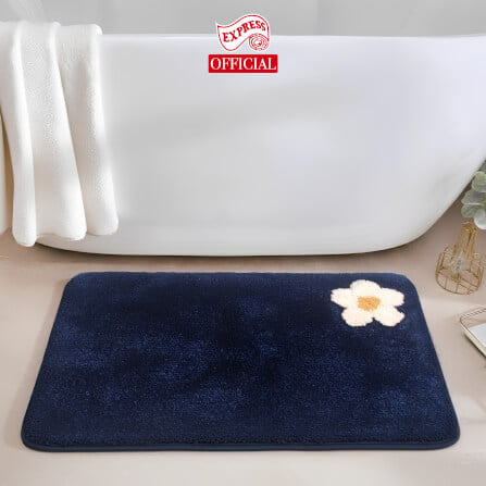 พรมเช็ดเท้าหน้าประตู EXPRESS CARPET รุ่น AM6-2 ขนาด45X70 ซม. หนา 20 มม. สีน้ำเงิน _1