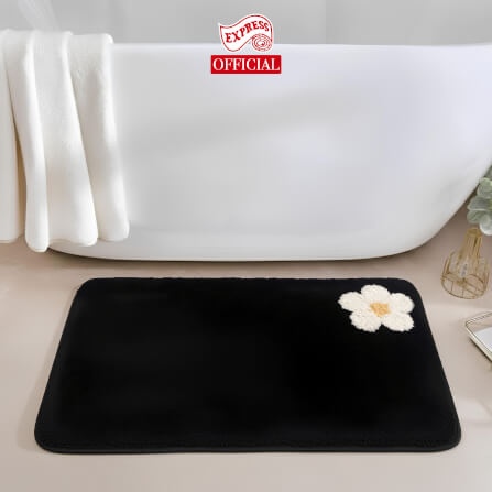 พรมเช็ดเท้าหน้าประตู EXPRESS CARPET รุ่น AM6-3 ขนาด45X70 ซม. หนา 20 มม. สีดำ _1