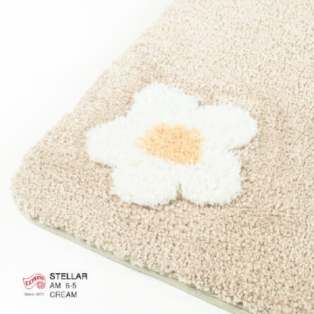 พรมเช็ดเท้าหน้าประตู EXPRESS CARPET รุ่น AM6-5 ขนาด45X70 ซม. หนา 20 มม. สีครีม _2