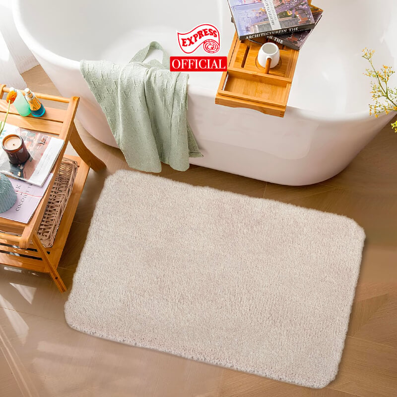 พรมเช็ดเท้าหน้าประตู EXPRESS CARPET รุ่น AM8-1 ขนาด45X70 ซม. หนา 20 มม. สีครีม 