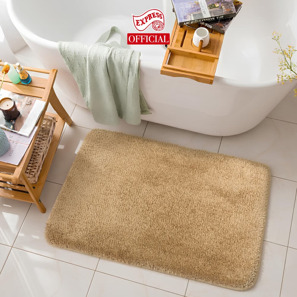 พรมเช็ดเท้าหน้าประตู EXPRESS CARPET รุ่น AM8-2 ขนาด45X70 ซม. หนา 20 มม. สีน้ำตาล 