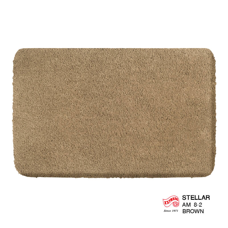 พรมเช็ดเท้าหน้าประตู EXPRESS CARPET รุ่น AM8-2 ขนาด45X70 ซม. หนา 20 มม. สีน้ำตาล 