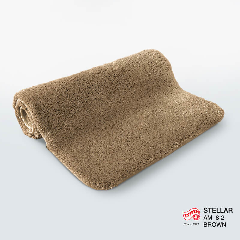 พรมเช็ดเท้าหน้าประตู EXPRESS CARPET รุ่น AM8-2 ขนาด45X70 ซม. หนา 20 มม. สีน้ำตาล 