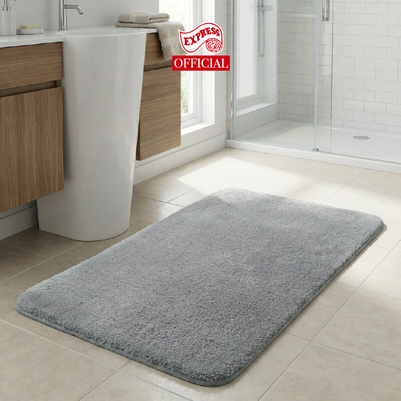 พรมเช็ดเท้าหน้าประตู EXPRESS CARPET รุ่น AM8-5 ขนาด45X70 ซม. หนา 20 มม. สีเทา 