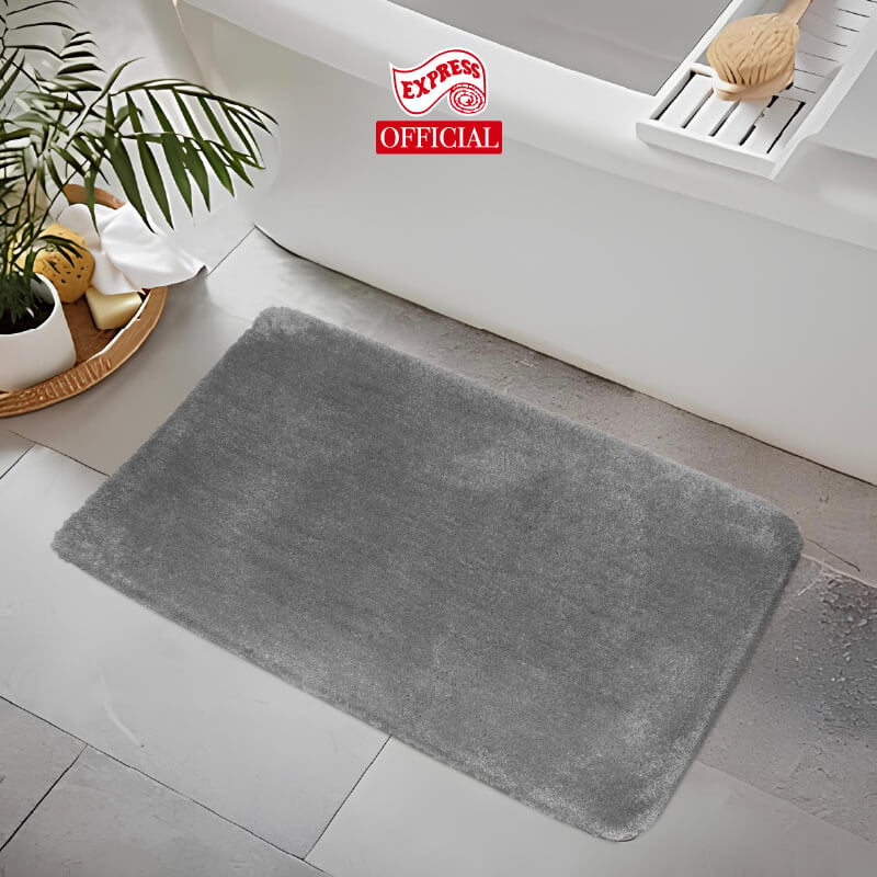 พรมเช็ดเท้าหน้าประตู EXPRESS CARPET รุ่น AM8-6 ขนาด45X70 ซม. หนา 20 มม. สีเทา 