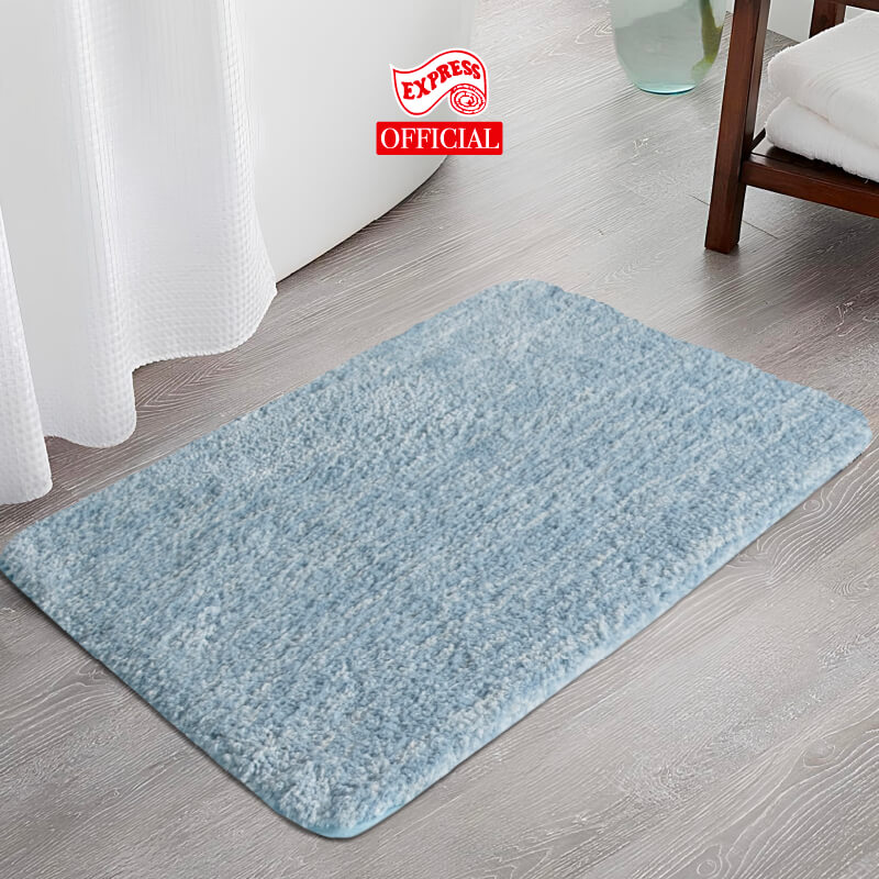 พรมเช็ดเท้าหน้าประตู EXPRESS CARPET รุ่น AM8-7 ขนาด45X70 ซม. หนา 20 มม. สีฟ้า 