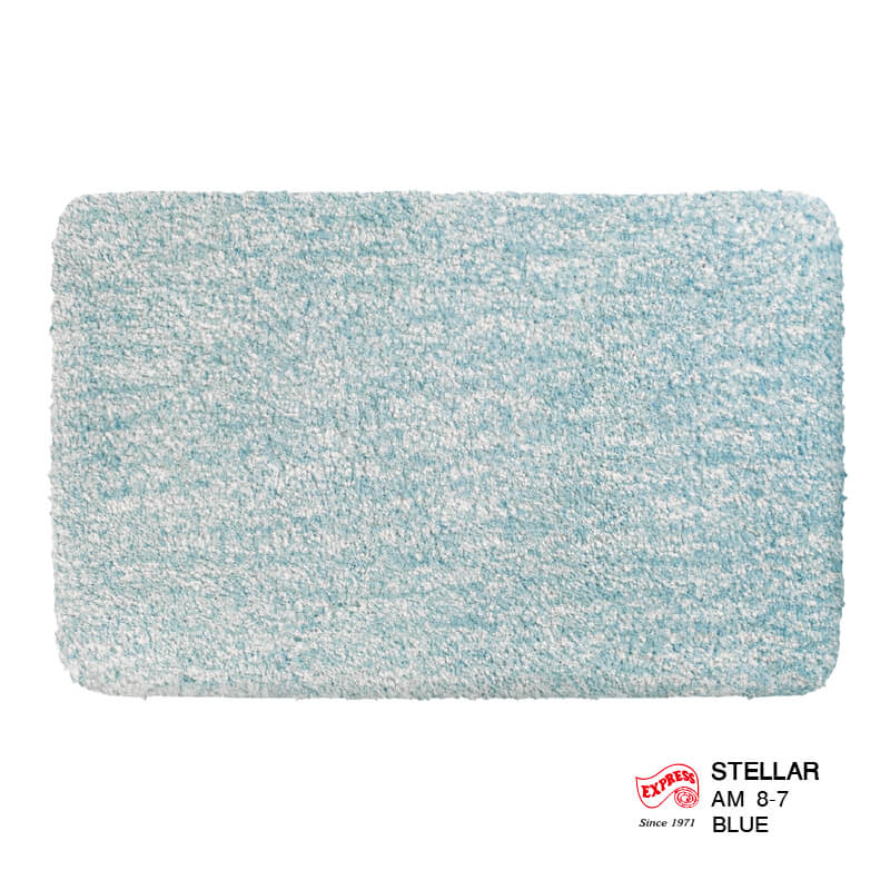 พรมเช็ดเท้าหน้าประตู EXPRESS CARPET รุ่น AM8-7 ขนาด45X70 ซม. หนา 20 มม. สีฟ้า 
