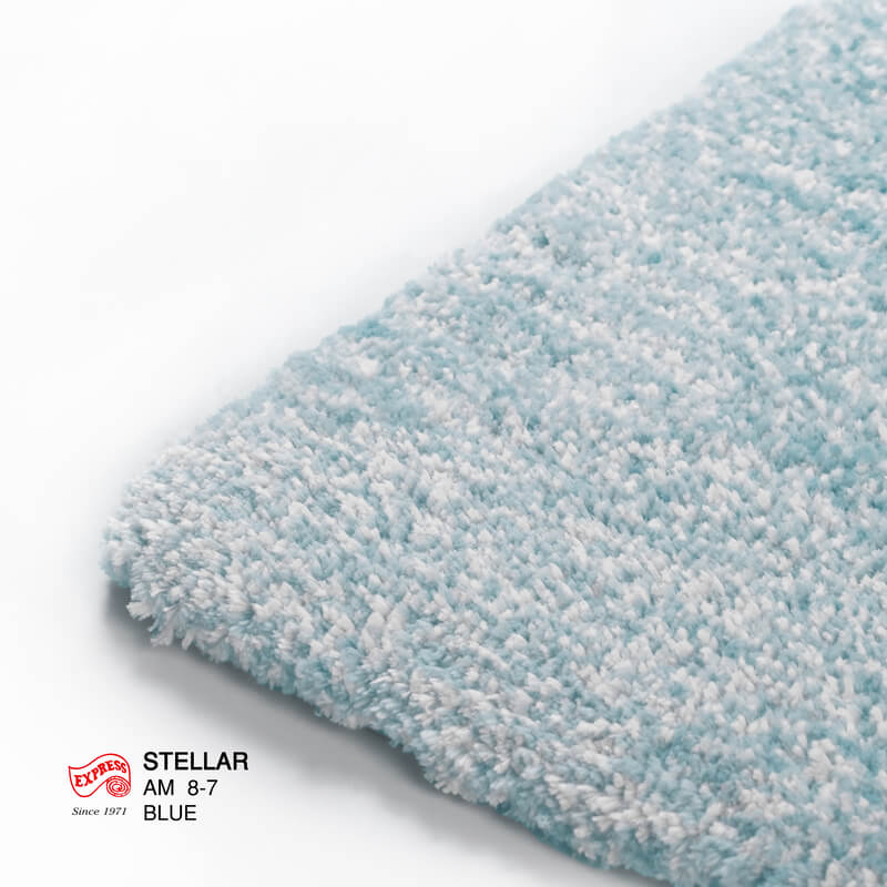 พรมเช็ดเท้าหน้าประตู EXPRESS CARPET รุ่น AM8-7 ขนาด45X70 ซม. หนา 20 มม. สีฟ้า 