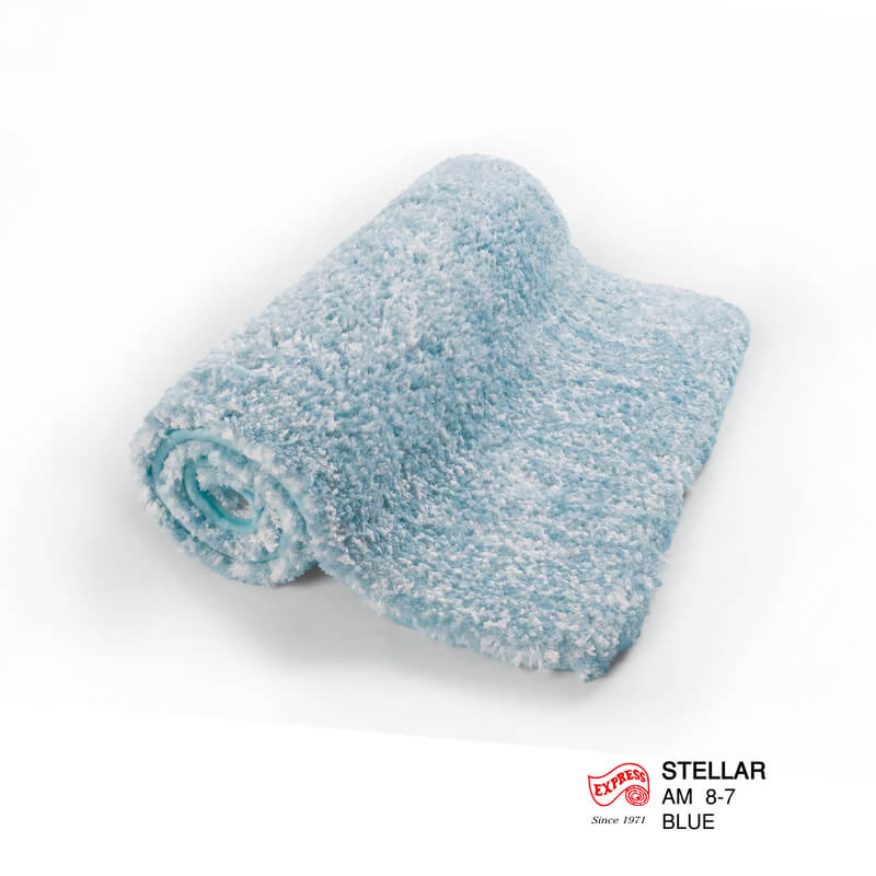 พรมเช็ดเท้าหน้าประตู EXPRESS CARPET รุ่น AM8-7 ขนาด45X70 ซม. หนา 20 มม. สีฟ้า 