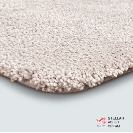 พรมเช็ดเท้าชุดห้องน้ำ 2 ชิ้น EXPRESS CARPET รุ่น AG8-1 ขนาด45X70 ซม.และ พรมรูปตัว U 50X60 ซม. หนา 20 มม. สีครีม _2