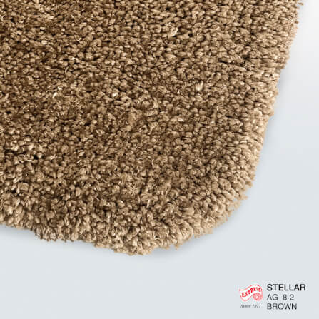 พรมเช็ดเท้าชุดห้องน้ำ 2 ชิ้น EXPRESS CARPET รุ่น AG8-2 ขนาด45X70 ซม.และ พรมรูปตัว U 50X60 ซม. หนา 20 มม. สีน้ำตาล _2