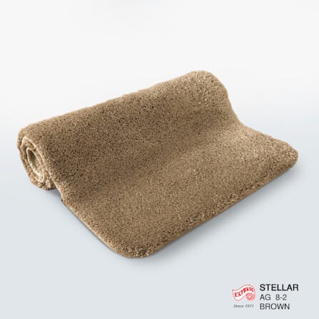 พรมเช็ดเท้าชุดห้องน้ำ 2 ชิ้น EXPRESS CARPET รุ่น AG8-2 ขนาด45X70 ซม.และ พรมรูปตัว U 50X60 ซม. หนา 20 มม. สีน้ำตาล _3