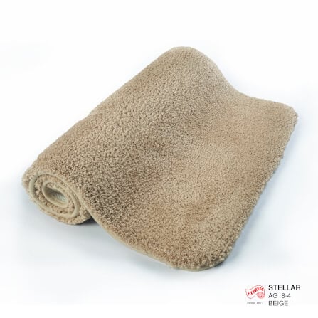 พรมเช็ดเท้าชุดห้องน้ำ 2 ชิ้น EXPRESS CARPET รุ่น AG8-4 ขนาด45X70 ซม.และ พรมรูปตัว U 50X60 ซม. หนา 20 มม. สีเบจ _3