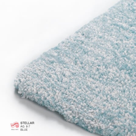 พรมเช็ดเท้าชุดห้องน้ำ 2 ชิ้น EXPRESS CARPET รุ่น AG8-7 ขนาด45X70 ซม.และ พรมรูปตัว U 50X60 ซม. หนา 20 มม. สีขาว/ฟ้า _2