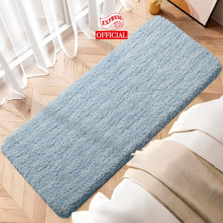 พรมเช็ดเท้ายาว EXPRESS CARPET รุ่น AL8-7 ขนาด50X120 ซม. หนา 20 มม. สีฟ้า _1