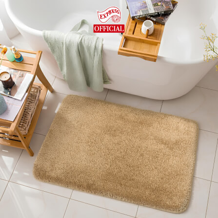 พรมเช็ดเท้าหน้าประตู EXPRESS CARPET รุ่น AM8-2 ขนาด45X70 ซม. หนา 20 มม. สีน้ำตาล _1