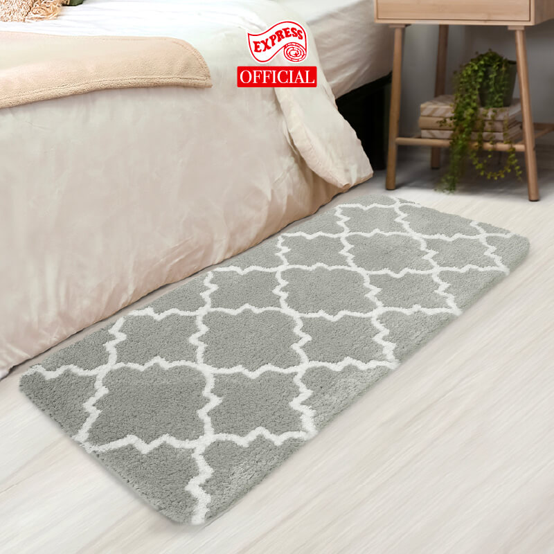 พรมเช็ดเท้ายาว EXPRESS CARPET รุ่น AL9-2 ขนาด50X120 ซม. หนา 20-23 มม. สีเทา 