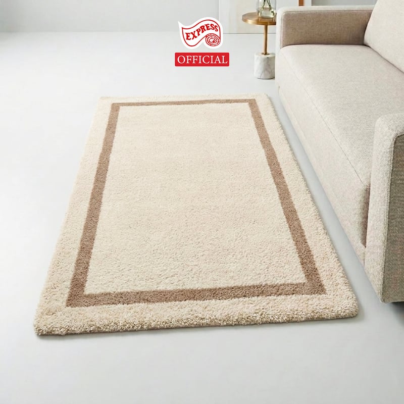 พรมปูพื้น EXPRESS CARPET รุ่น STELLAR รหัส ES2-5 ขนาด 80X150 ซม.หนา 20 มม. สีครีม