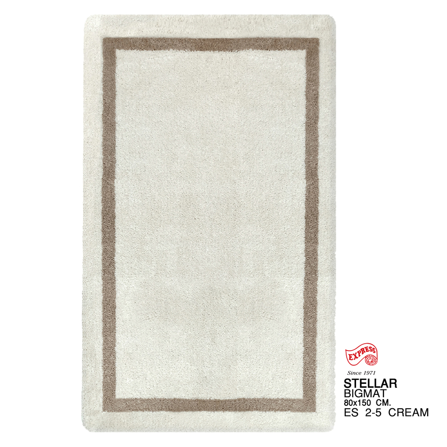 พรมปูพื้น EXPRESS CARPET รุ่น STELLAR รหัส ES2-5 ขนาด 80X150 ซม.หนา 20 มม. สีครีม_0