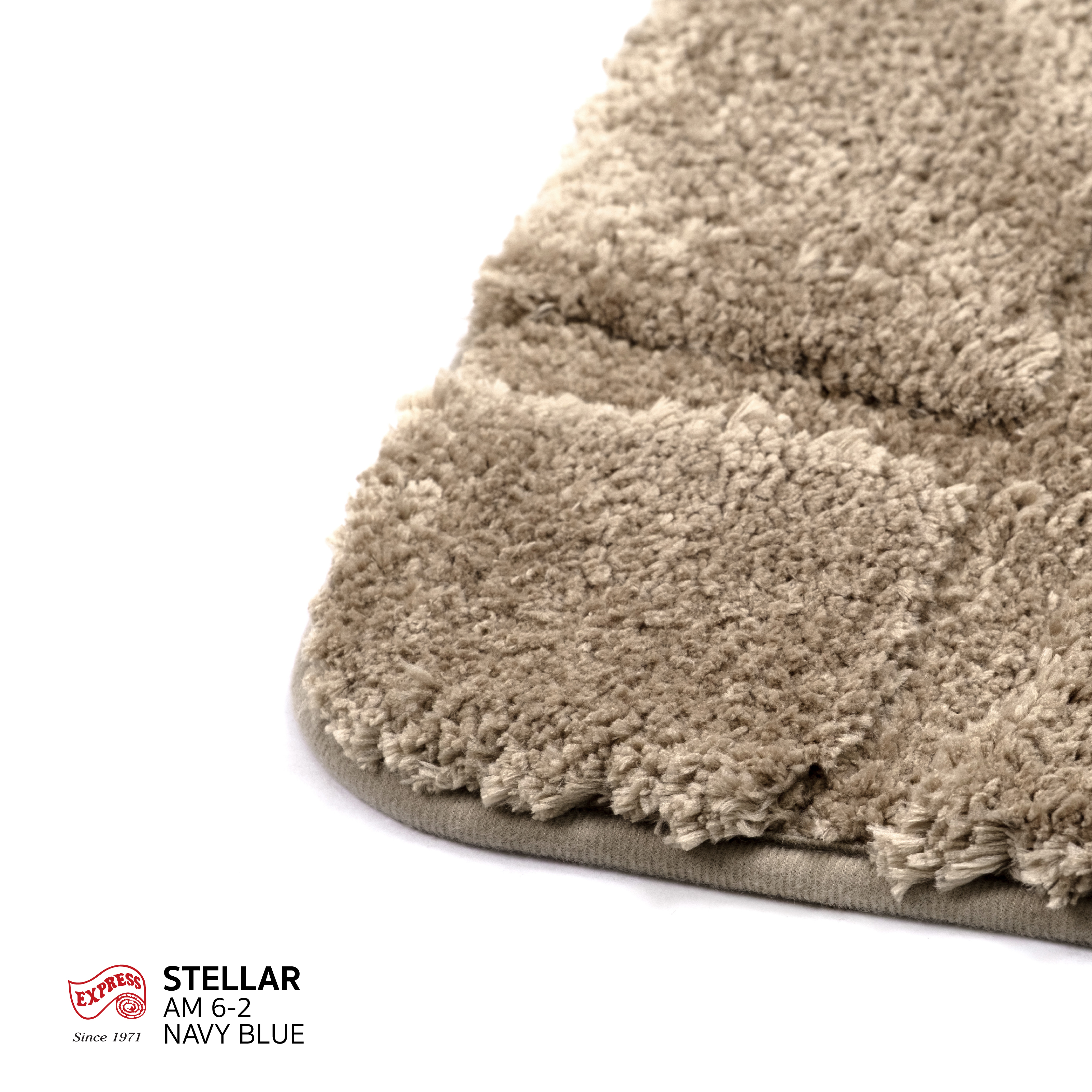 พรมเช็ดเท้าชุดห้องน้ำ 2 ชิ้น EXPRESS CARPET รุ่น DG2-7 ขนาด45X70 ซม.และ พรมรูปตัว U 50X60 ซม. หนา 12-20 มม. สีโทป_2