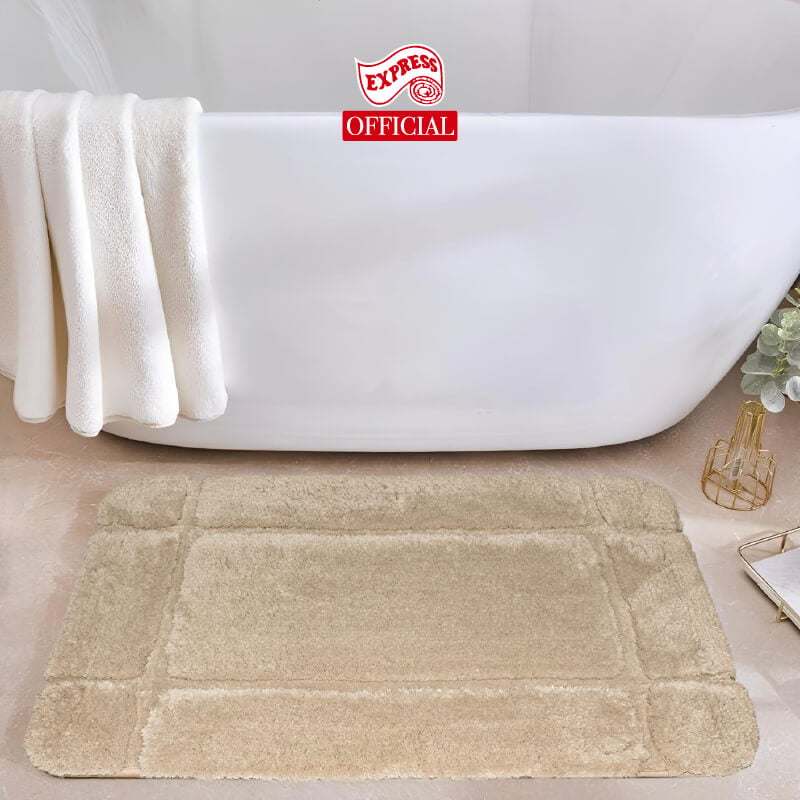 พรมเช็ดเท้าหน้าประตู EXPRESS CARPET รุ่น DM2-1 ขนาด45X70 ซม. หนา 12-22 มม. สีน้ำตาล 