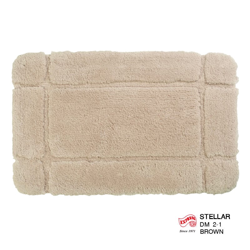 พรมเช็ดเท้าหน้าประตู EXPRESS CARPET รุ่น DM2-1 ขนาด45X70 ซม. หนา 12-22 มม. สีน้ำตาล 