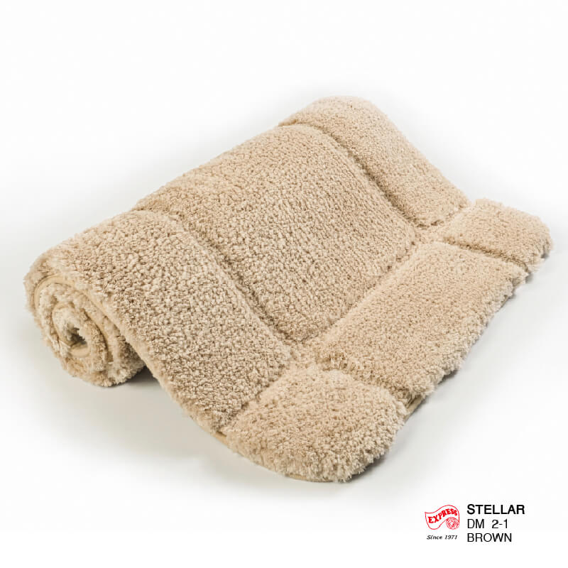 พรมเช็ดเท้าหน้าประตู EXPRESS CARPET รุ่น DM2-1 ขนาด45X70 ซม. หนา 12-22 มม. สีน้ำตาล 