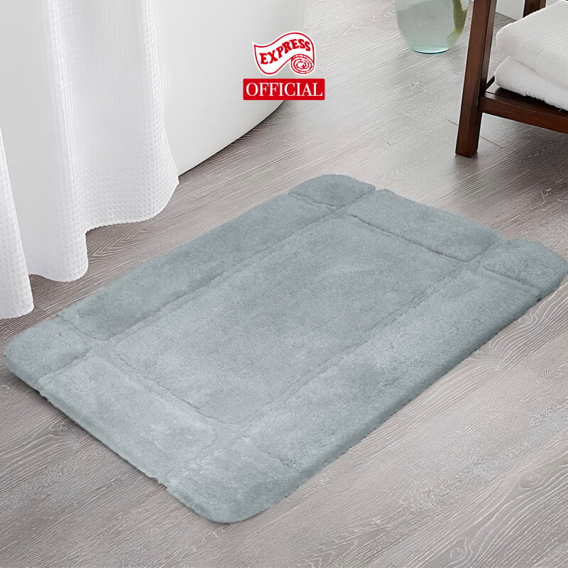 พรมเช็ดเท้าหน้าประตู EXPRESS CARPET รุ่น DM2-2 ขนาด45X70 ซม. หนา 12-22 มม. สีเทา 
