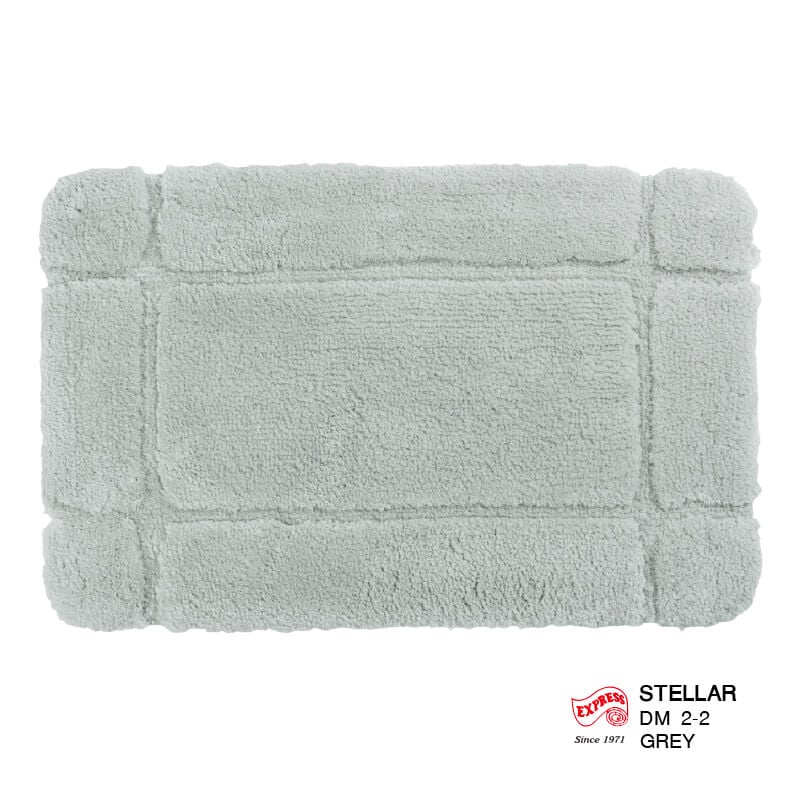 พรมเช็ดเท้าหน้าประตู EXPRESS CARPET รุ่น DM2-2 ขนาด45X70 ซม. หนา 12-22 มม. สีเทา 