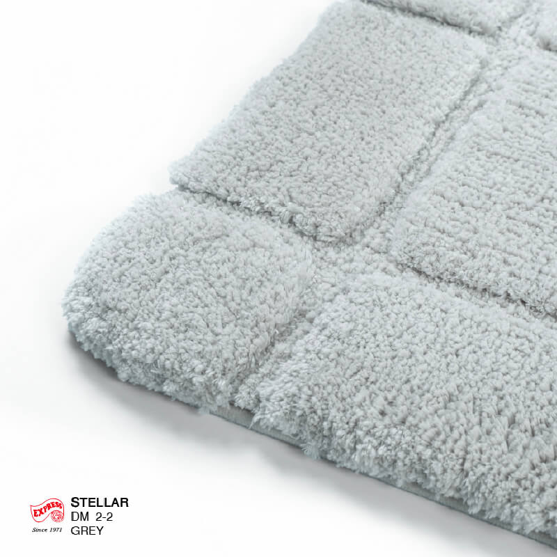 พรมเช็ดเท้าหน้าประตู EXPRESS CARPET รุ่น DM2-2 ขนาด45X70 ซม. หนา 12-22 มม. สีเทา 