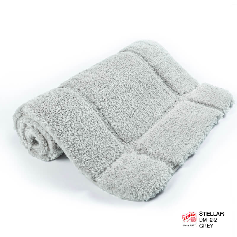 พรมเช็ดเท้าหน้าประตู EXPRESS CARPET รุ่น DM2-2 ขนาด45X70 ซม. หนา 12-22 มม. สีเทา 
