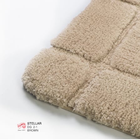 พรมเช็ดเท้าชุดห้องน้ำ 2 ชิ้น EXPRESS CARPET รุ่น DG2-1 ขนาด45X70 ซม.และ พรมรูปตัว U 50X60 ซม. หนา 12-22 มม. สีน้ำตาล _2