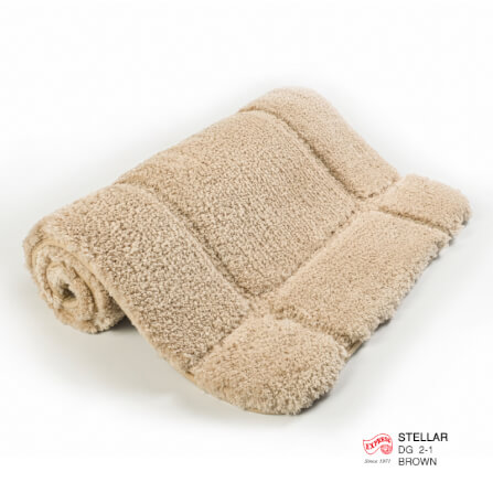 พรมเช็ดเท้าชุดห้องน้ำ 2 ชิ้น EXPRESS CARPET รุ่น DG2-1 ขนาด45X70 ซม.และ พรมรูปตัว U 50X60 ซม. หนา 12-22 มม. สีน้ำตาล _3