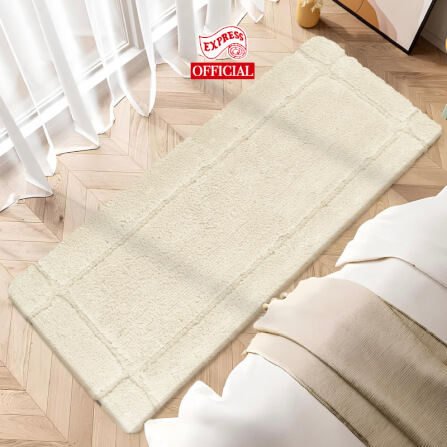 พรมเช็ดเท้ายาว EXPRESS CARPET รุ่น DL2-3 ขนาด50X120 ซม. หนา 12-22 มม. สีเบจ _1