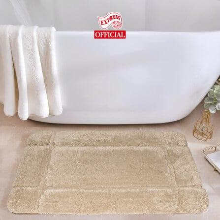พรมเช็ดเท้าหน้าประตู EXPRESS CARPET รุ่น DM2-1 ขนาด45X70 ซม. หนา 12-22 มม. สีน้ำตาล _1