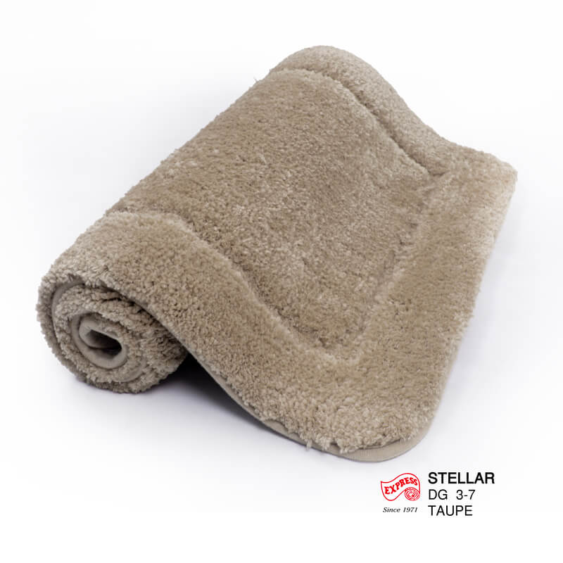 พรมเช็ดเท้าชุดห้องน้ำ 2 ชิ้น EXPRESS CARPET รุ่น DG3-7 ขนาด45X70 ซม.และ พรมรูปตัว U 50X60 ซม. หนา 12-20 มม. สีโทป 