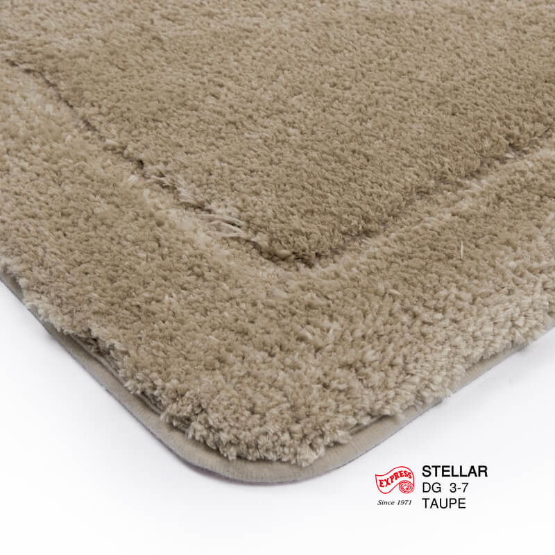 พรมเช็ดเท้าชุดห้องน้ำ 2 ชิ้น EXPRESS CARPET รุ่น DG3-7 ขนาด45X70 ซม.และ พรมรูปตัว U 50X60 ซม. หนา 12-20 มม. สีโทป 