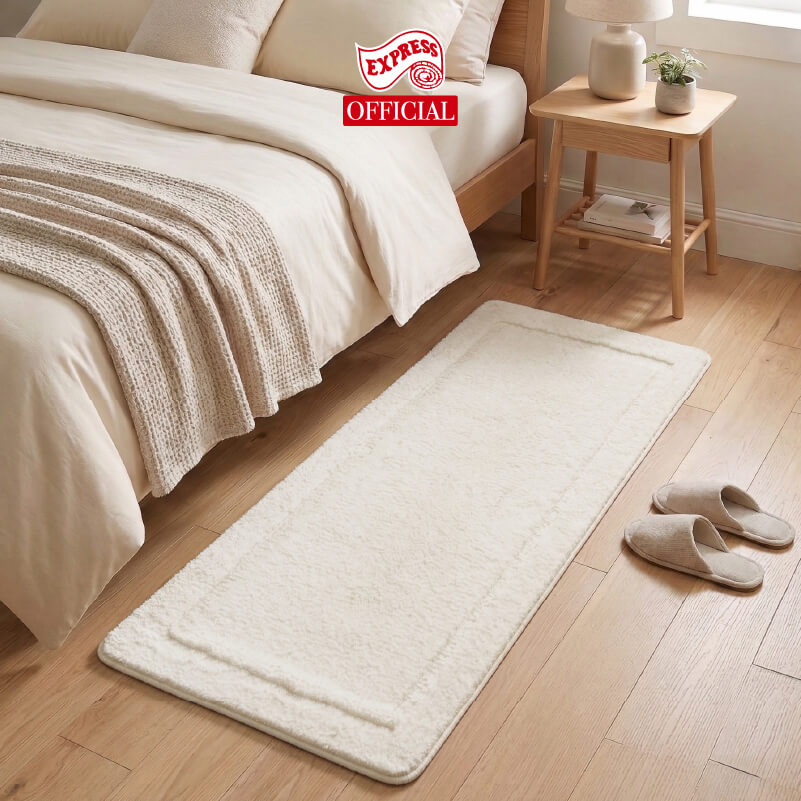พรมเช็ดเท้ายาว EXPRESS CARPET รุ่น DL3-5 ขนาด50X120 ซม. หนา 12-20 มม. สีครีม 