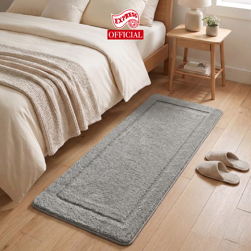พรมเช็ดเท้ายาว EXPRESS CARPET รุ่น DL3-6 ขนาด50X120 ซม. หนา 12-20 มม. สีเทา 