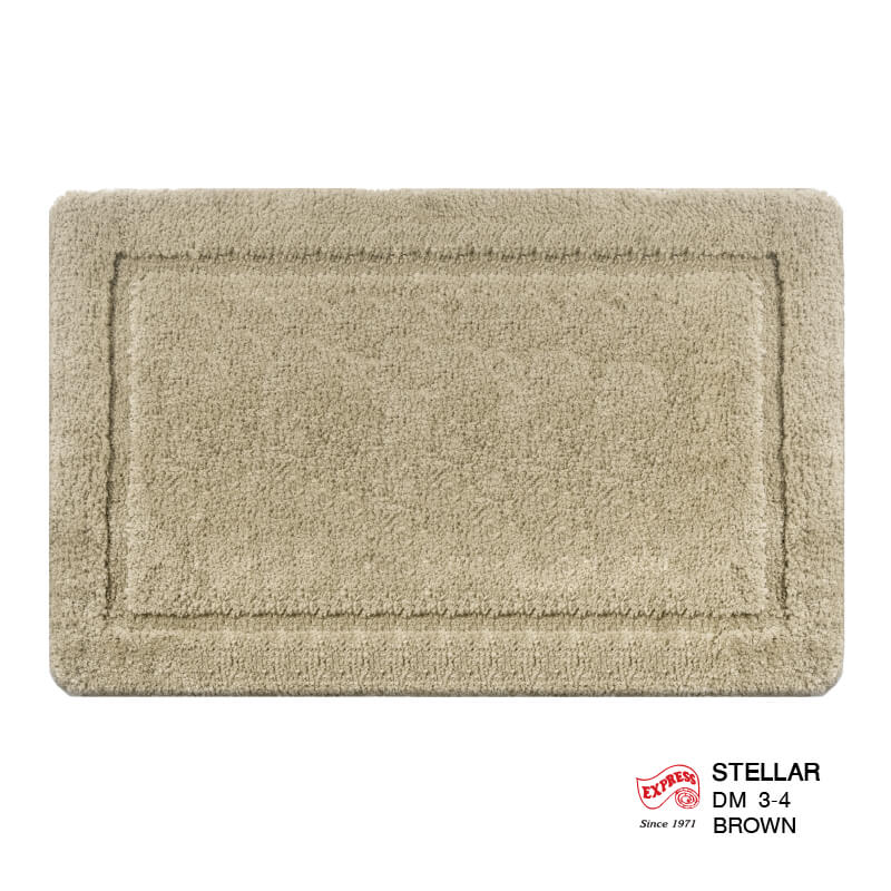 พรมเช็ดเท้าหน้าประตู EXPRESS CARPET รุ่น DM3-4 ขนาด45X70 ซม. หนา 12-20 มม. สีน้ำตาล 