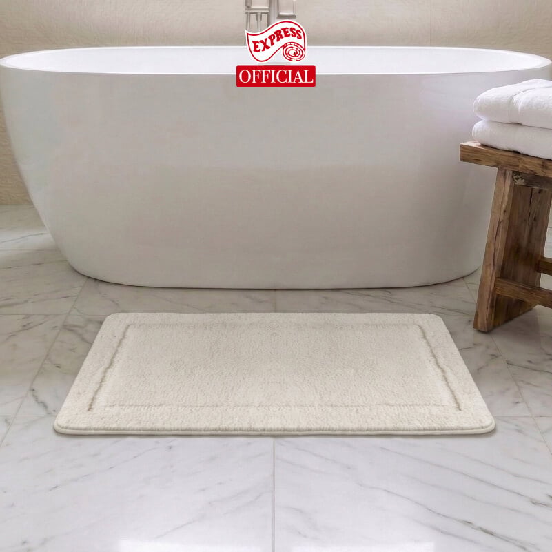 พรมเช็ดเท้าหน้าประตู EXPRESS CARPET รุ่น DM3-5 ขนาด45X70 ซม. หนา 12-20 มม. สีครีม 