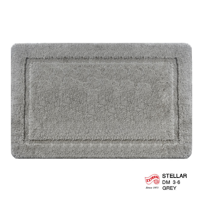 พรมเช็ดเท้าหน้าประตู EXPRESS CARPET รุ่น DM3-6 ขนาด45X70 ซม. หนา 12-20 มม. สีเทา 