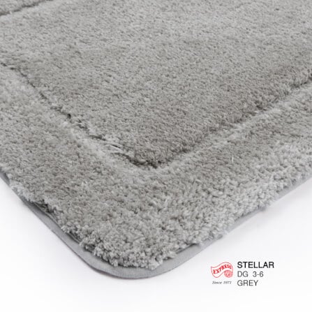  พรมเช็ดเท้าชุดห้องน้ำ 2 ชิ้น EXPRESS CARPET รุ่น DG3-6 ขนาด45X70 ซม.และ พรมรูปตัว U 50X60 ซม. หนา 12-20 มม. สีเทา _2