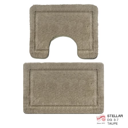 พรมเช็ดเท้าชุดห้องน้ำ 2 ชิ้น EXPRESS CARPET รุ่น DG3-7 ขนาด45X70 ซม.และ พรมรูปตัว U 50X60 ซม. หนา 12-20 มม. สีโทป _0