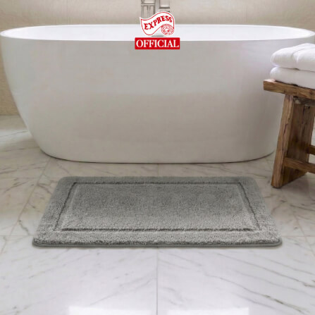 พรมเช็ดเท้าหน้าประตู EXPRESS CARPET รุ่น DM3-6 ขนาด45X70 ซม. หนา 12-20 มม. สีเทา _1