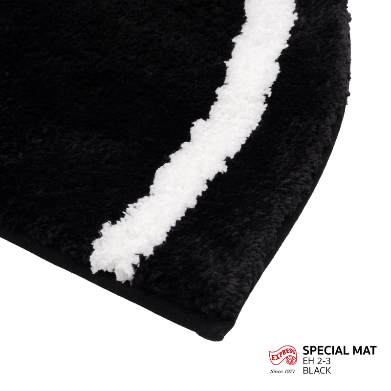 พรมเช็ดเท้าหน้าประตู EXPRESS CARPET รุ่น EH2-3 ขนาด ครึ่งวงกลม 45X75 ซม. หนา 20 มม. สีดำ_2