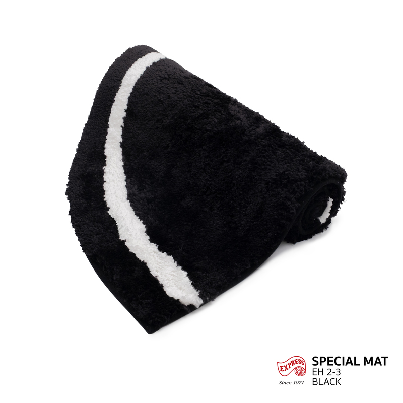พรมเช็ดเท้าหน้าประตู EXPRESS CARPET รุ่น EH2-3 ขนาด ครึ่งวงกลม 45X75 ซม. หนา 20 มม. สีดำ_3