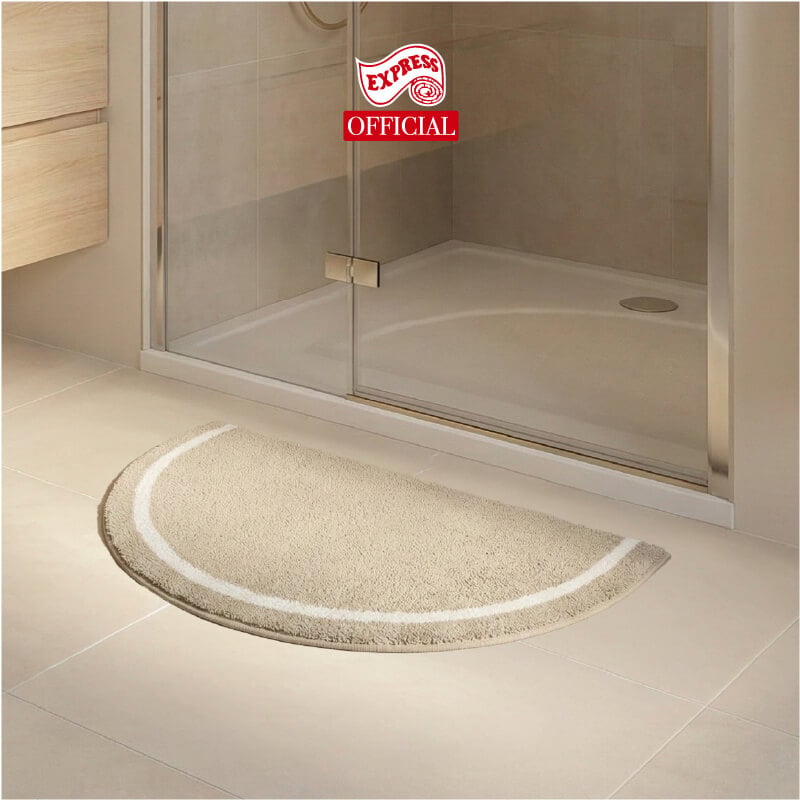 พรมเช็ดเท้าหน้าประตู EXPRESS CARPET รุ่น EH2-4 ขนาด ครึ่งวงกลม 45X75 ซม. หนา 20 มม. สีน้ำตาล 