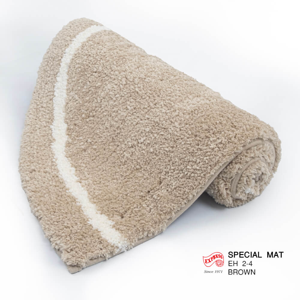 พรมเช็ดเท้าหน้าประตู EXPRESS CARPET รุ่น EH2-4 ขนาด ครึ่งวงกลม 45X75 ซม. หนา 20 มม. สีน้ำตาล 